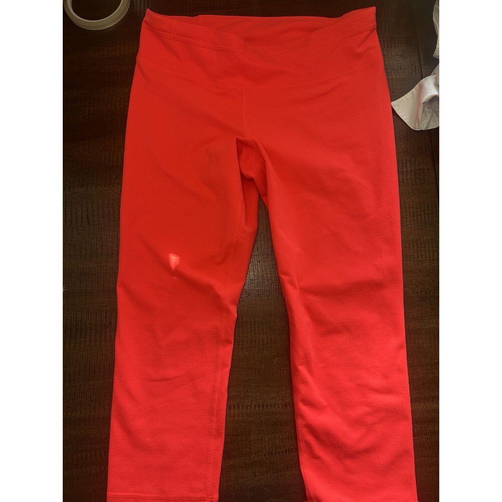 Under Armour AllSeasonGear Capri Leggings Orange Neon Pink Small S SS14 Fitness